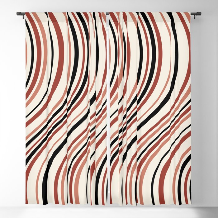 Wavy Stripes XI - Neutral Pink Window Curtain Gallery Image 1