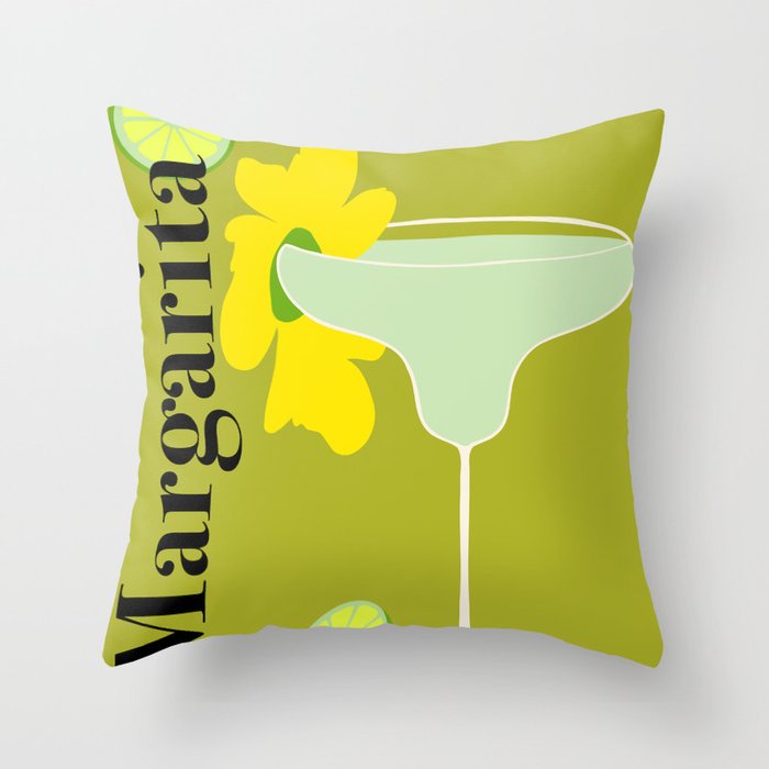 Margarita Cocktail Throw Pillow Gallery Image 1