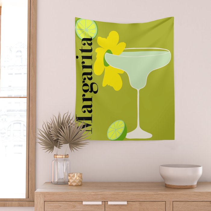 Margarita Cocktail Wall Tapestry Gallery Image 2