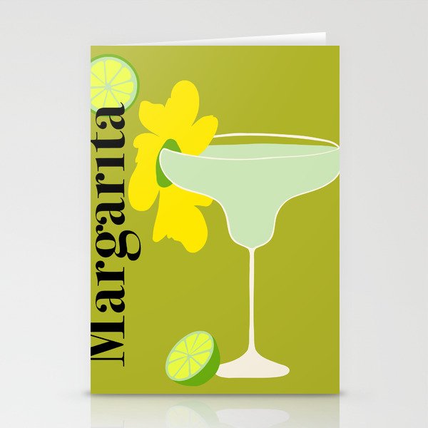 Margarita Cocktail Stationery Card Gallery Image 2