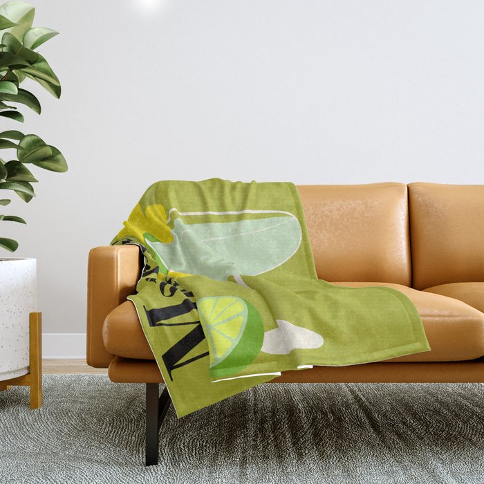 Margarita Cocktail Throw Blanket Gallery Image 1