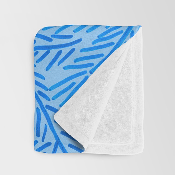 Winter Berries & Pine Branches in Blue Throw Blanket Gallery Image 3