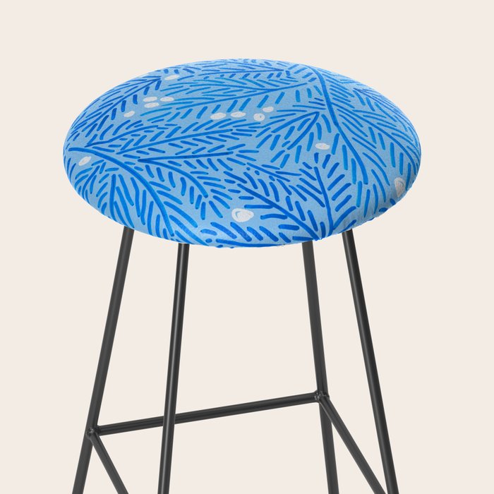 Winter Berries & Pine Branches in Blue Stool Gallery Image 2
