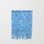 Winter Berries & Pine Branches in Blue Wall Hanging Gallery Image 1