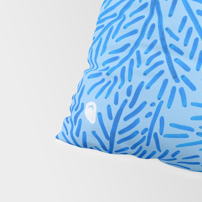 Winter Berries & Pine Branches in Blue Pillow Sham Gallery Image 4