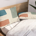 Abstract Earth Tones Organic Shapes Pillow Sham Gallery Image 2