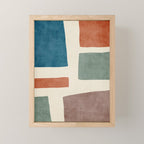 Abstract Earth Tones Organic Shapes Mini Art Print Gallery Image 1