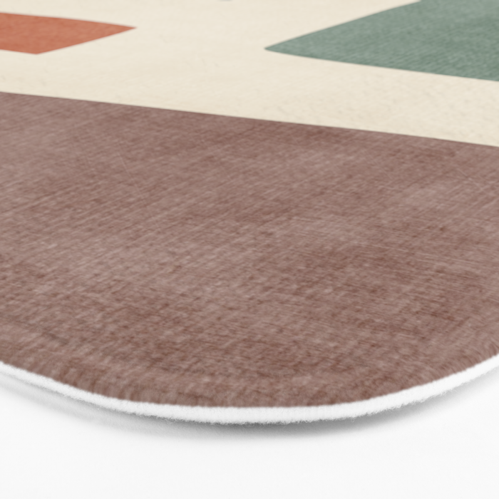 Abstract Earth Tones Organic Shapes Bath Mat Gallery Image 3