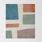 Abstract Earth Tones Organic Shapes Throw Blanket Gallery Image 2