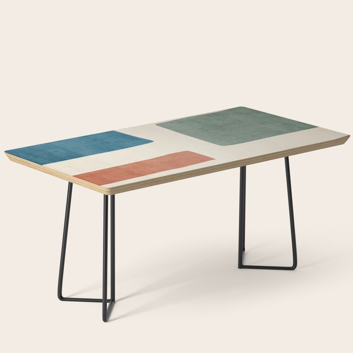 Abstract Earth Tones Organic Shapes Coffee Table Gallery Image 1