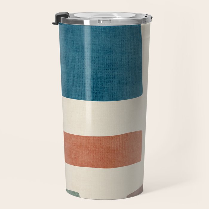 Abstract Earth Tones Organic Shapes Travel Mug Gallery Image 3