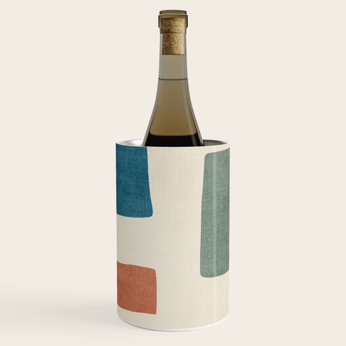 Abstract Earth Tones Organic Shapes Wine Chiller Gallery Image 1