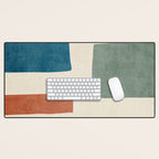 Abstract Earth Tones Organic Shapes Desk Mat Gallery Image 1