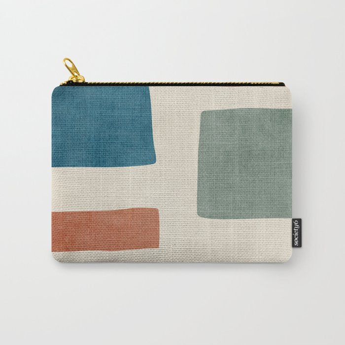 Abstract Earth Tones Organic Shapes Carry All Pouch Gallery Image 1