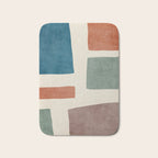 Abstract Earth Tones Organic Shapes Bath Mat Gallery Image 1