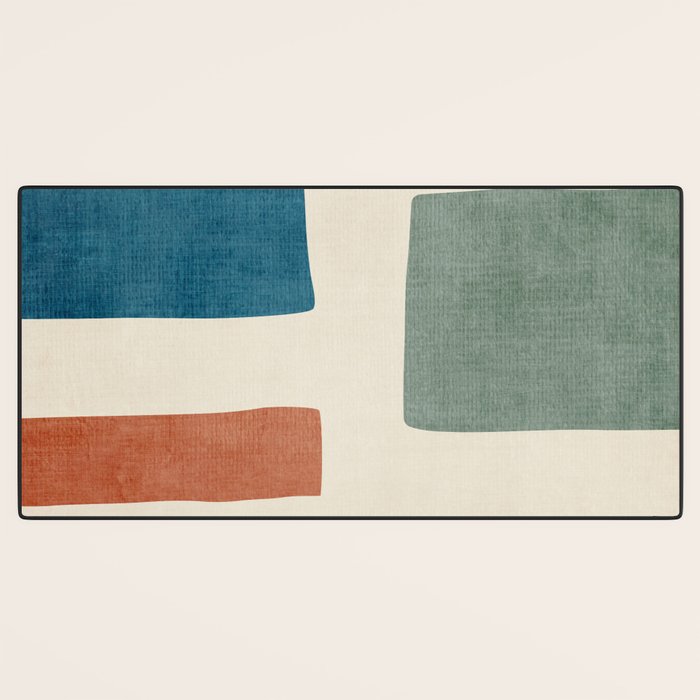 Abstract Earth Tones Organic Shapes Desk Mat Gallery Image 3