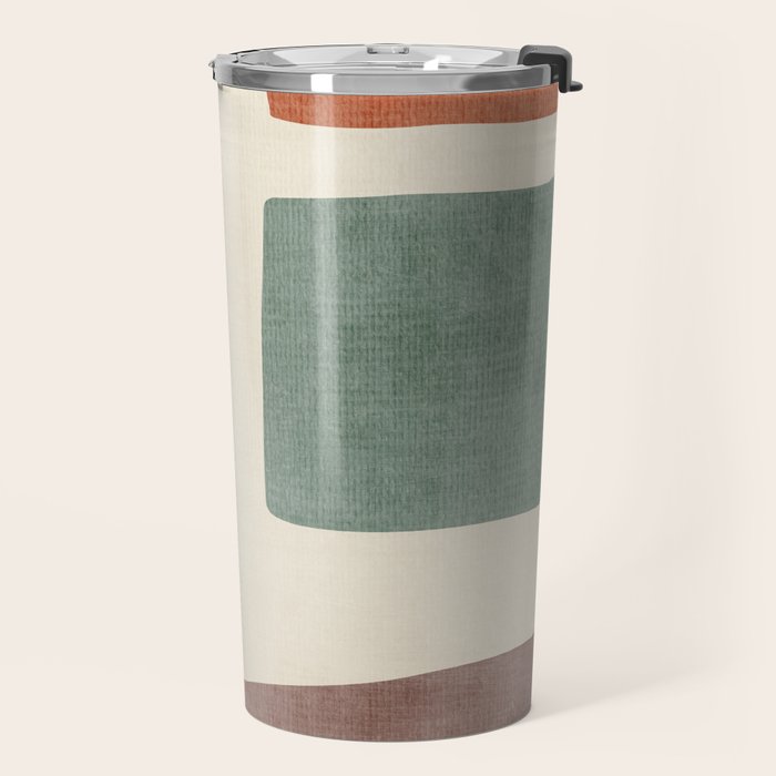 Abstract Earth Tones Organic Shapes Travel Mug Gallery Image 2