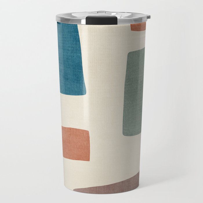 Abstract Earth Tones Organic Shapes Travel Mug Gallery Image 1