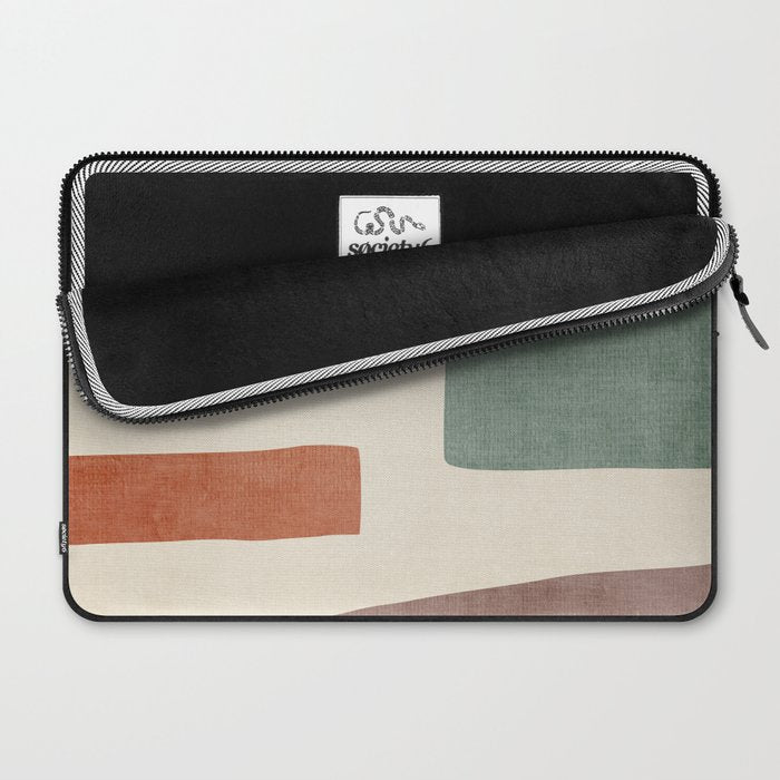 Abstract Earth Tones Organic Shapes Laptop Sleeve Gallery Image 2