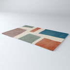 Abstract Earth Tones Organic Shapes Rug Gallery Image 3