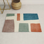 Abstract Earth Tones Organic Shapes Rug Gallery Image 1