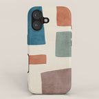 Abstract Earth Tones Organic Shapes iPhone Case Gallery Image 1