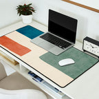 Abstract Earth Tones Organic Shapes Desk Mat Gallery Image 2