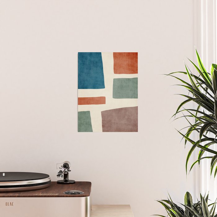 Abstract Earth Tones Organic Shapes Poster Gallery Image 2