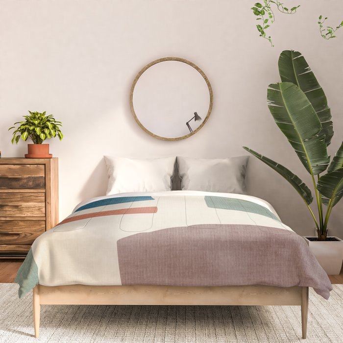 Abstract Earth Tones Organic Shapes Comforter Gallery Image 3