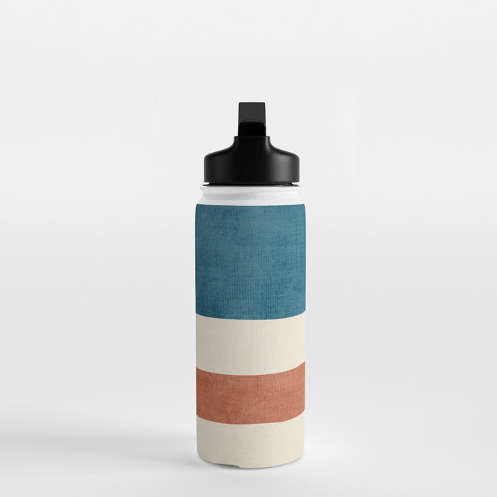 Abstract Earth Tones Organic Shapes Water Bottle Gallery Image 3