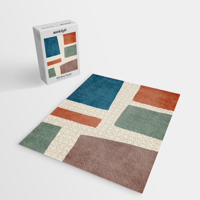 Abstract Earth Tones Organic Shapes Jigsaw Puzzle Gallery Image 2
