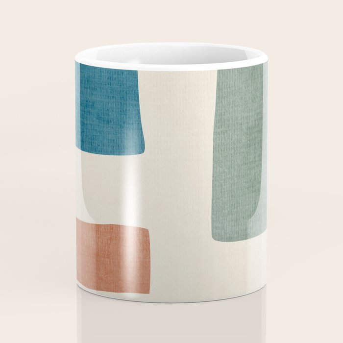 Abstract Earth Tones Organic Shapes Coffee Mug Gallery Image 4