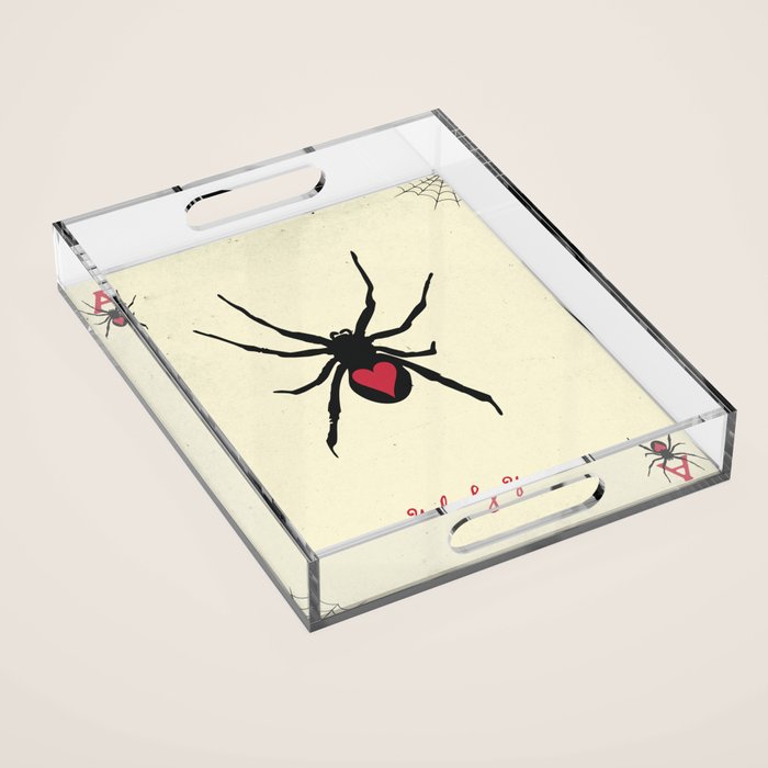 Halloween Black Widow Playing Card Acrylic Tray Gallery Image 1