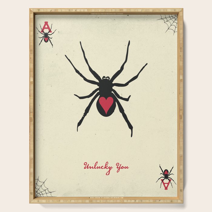 Halloween Black Widow Playing Card Serving Tray Gallery Image 1