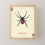Halloween Black Widow Playing Card Mini Art Print Gallery Image 1