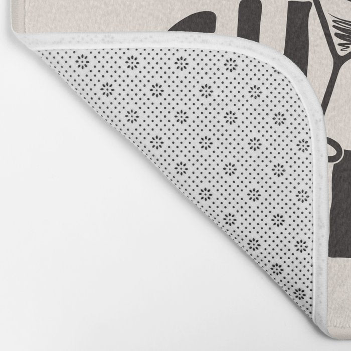 Cheers. Cocktails and Drinks in Black and White Bath Mat Gallery Image 2