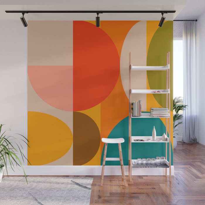 Bauhaus, geometric abstraction 1 Wall Mural Gallery Image 1