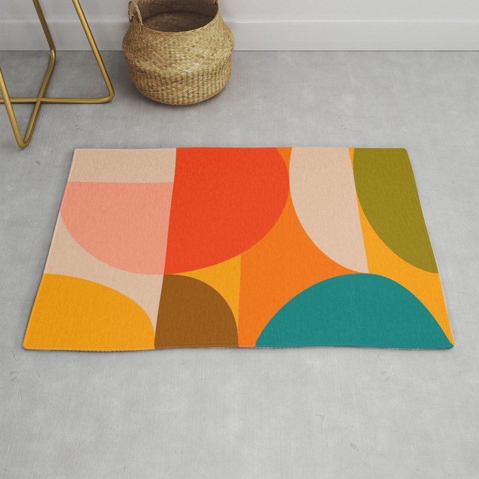 Bauhaus, geometric abstraction 1 Rug Gallery Image 1