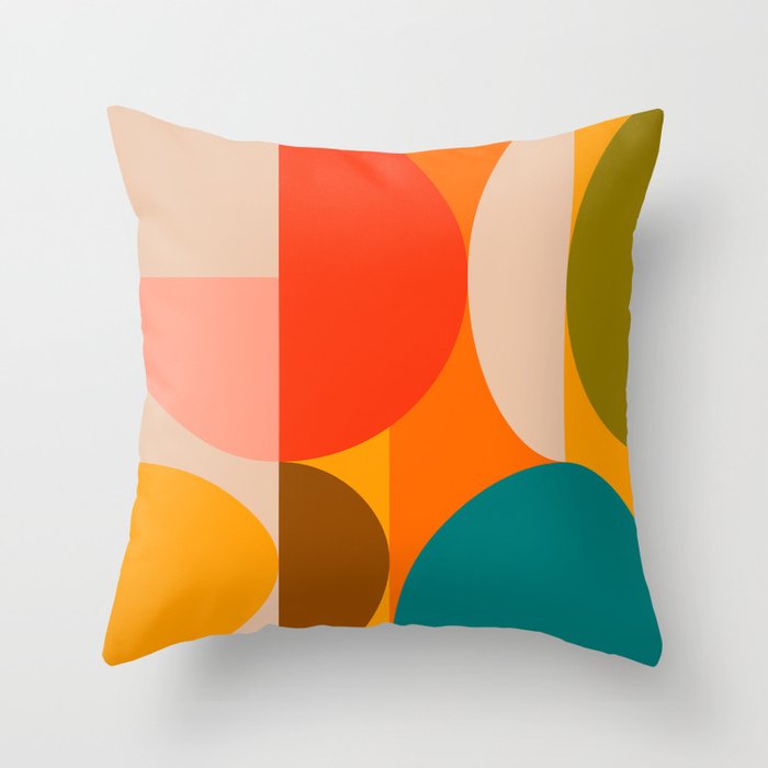 Bauhaus, geometric abstraction 1 Throw Pillow Gallery Image 1