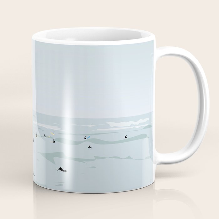 Tiny Surfers in Lima Coffee Mug Gallery Image 1