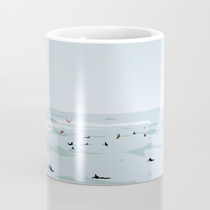 Tiny Surfers in Lima Coffee Mug Gallery Image 4