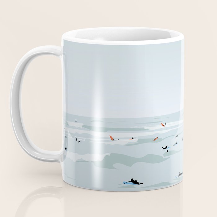 Tiny Surfers in Lima Coffee Mug Gallery Image 3