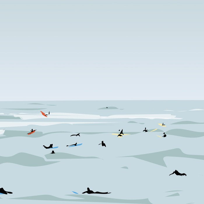 Tiny Surfers in Lima Coffee Mug Gallery Image 2