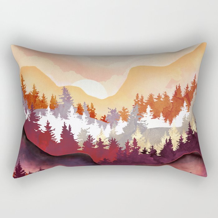 Amber Forest Rectangular Pillow Gallery Image 1