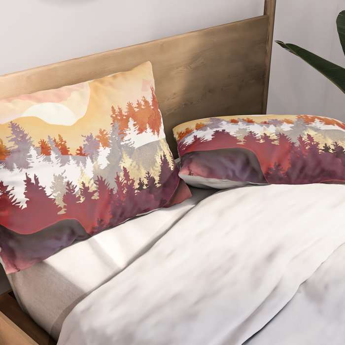 Amber Forest Pillow Sham Gallery Image 2