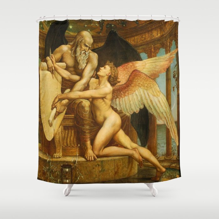 The Roll of Fate by Walter Crane Shower Curtain Gallery Image 1