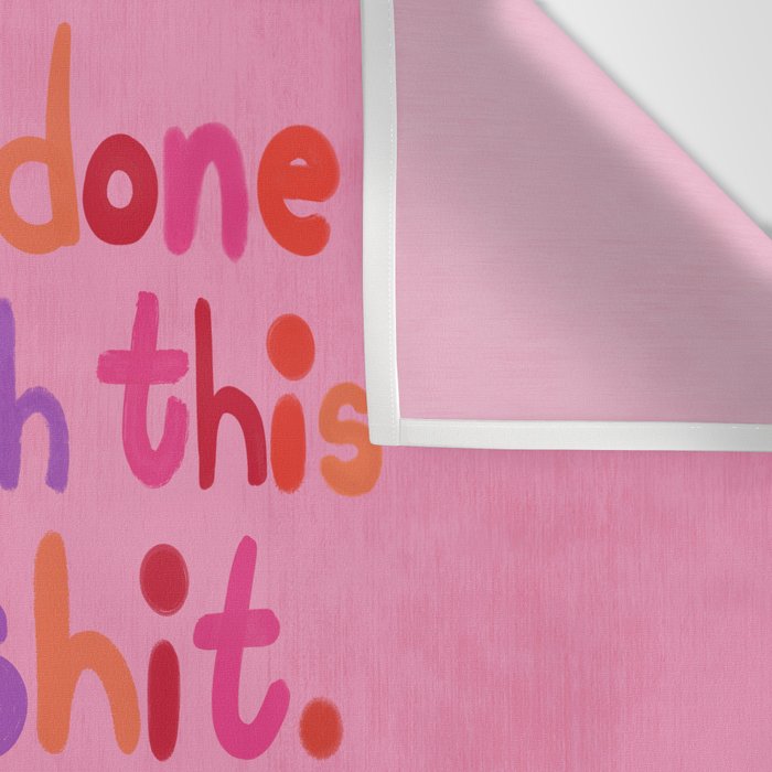 I'm Done With This Shit - Funny Cat Pun Wall Tapestry Gallery Image 3