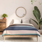 Stripes Abstract, Orange, Teal, Navy Comforter Gallery Image 3