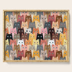 Cats Pattern Serving Tray Gallery Image 1