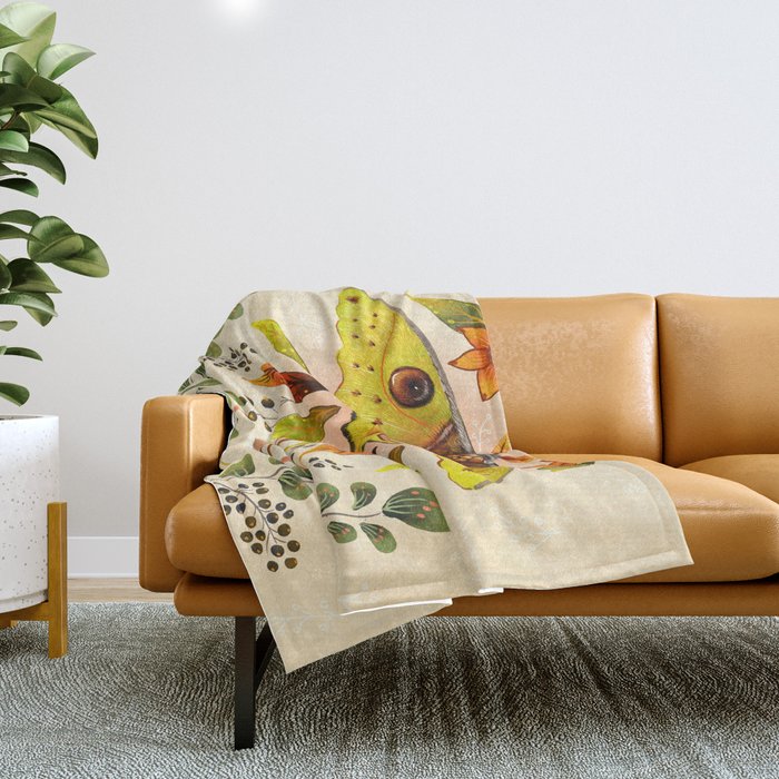 Moth Wings IV Throw Blanket Gallery Image 1